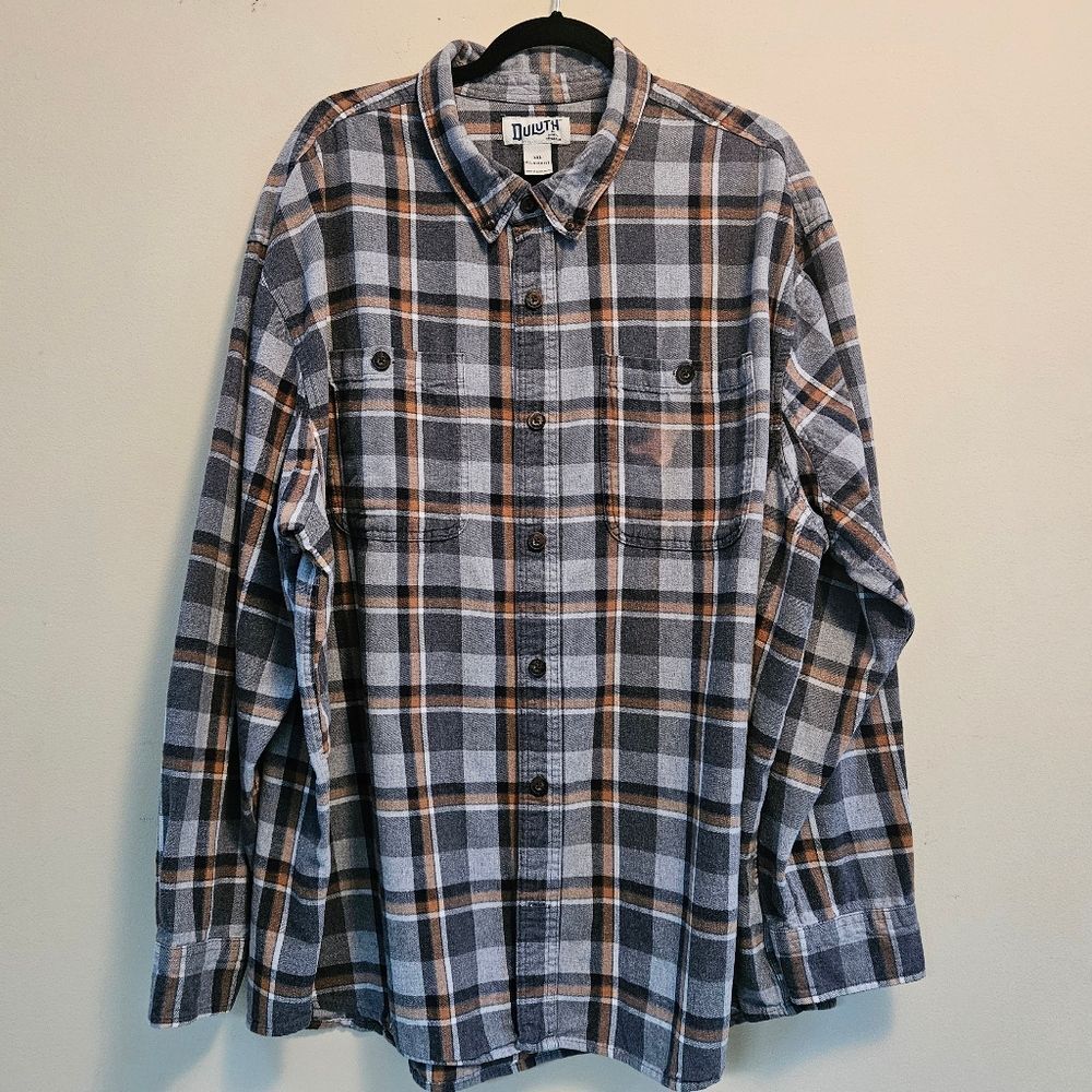 Duluth Trading Co Shirt Free Swinging Flannel Relaxed Men 3XL Cabincore Gorpcore